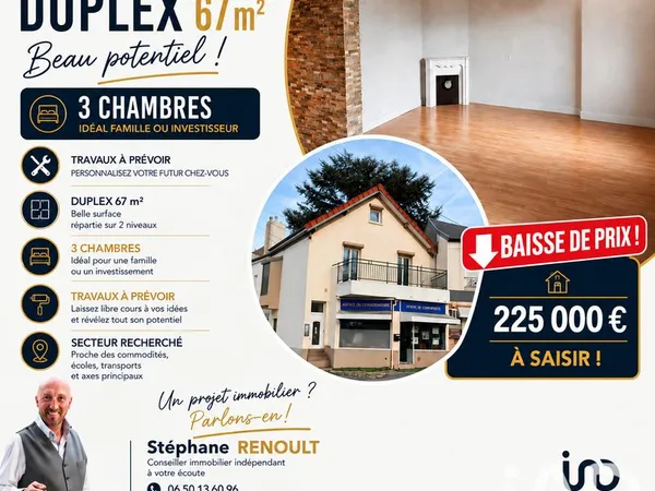 Duplex 4 pièces 67 m²