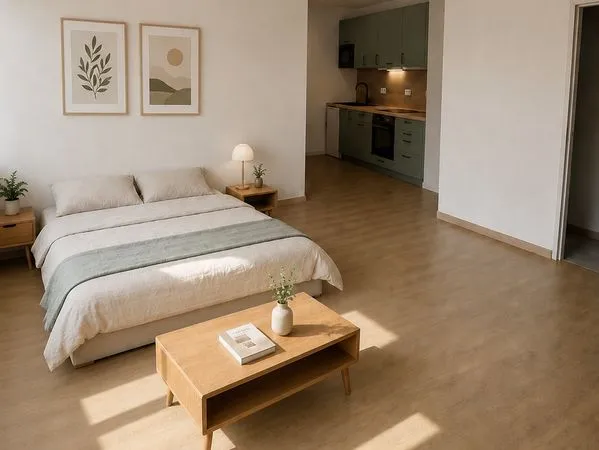 Studio meublé 27 m² rénové à neuf avec jardin - Faculté Jean Monnet