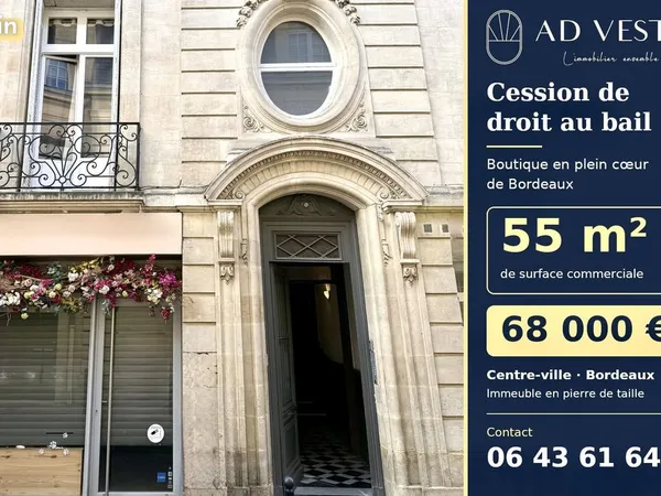 Local commercial 55 m² Bordeaux