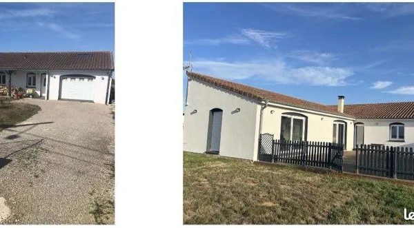 Maison plain pied 160m2 avec terrain 1183m2 à vendre