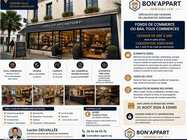 Fonds de commerce ROCHEFORT