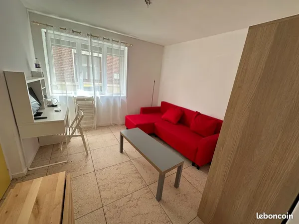 Loue studio meublé 21m2 - Rez de chaussée à Valenciennes
