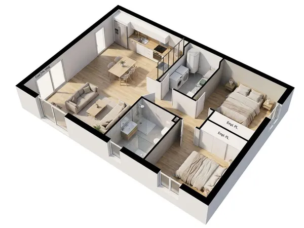 Maison 3 pièces 60 m²