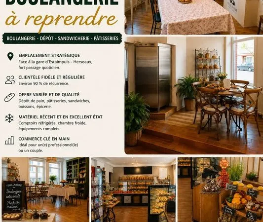 Fonds de commerce à remettre boulangerie depot sandwicherie patisserie