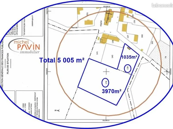 Terrain 5005 m² VEREAUX