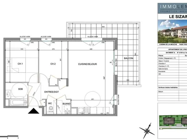 Appartement NEUF T3 au premier étage - Thonon, le Sizain