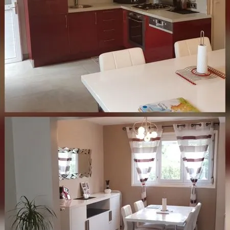 Maison 2 ch , jardin clos , cuisine équipé