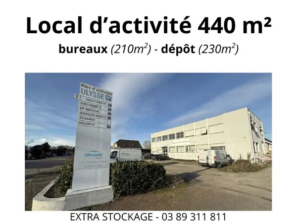 Local 440 m² avec bureaux et dépôt à Mulhouse Illzach