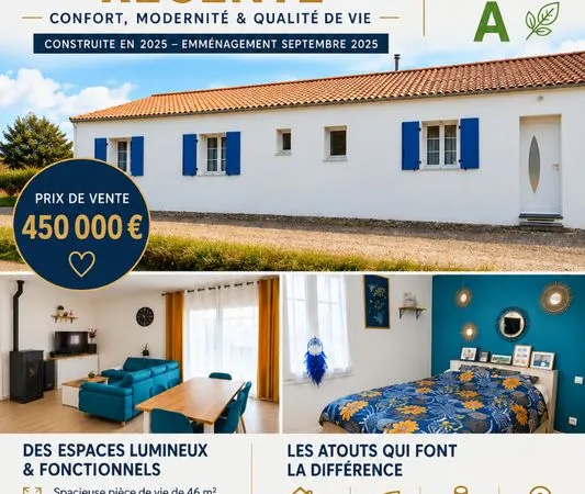 Maison neuve à vendre L'Ile d'Yeu