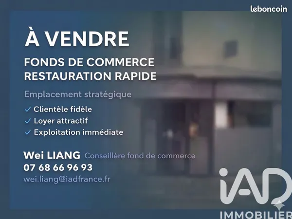 Restauration, restauration rapide 35 m² Ivry-sur-Seine