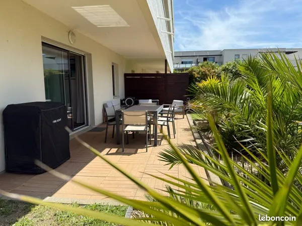 Appartement T2 meublé et rénové avec jardin orienté plein sud