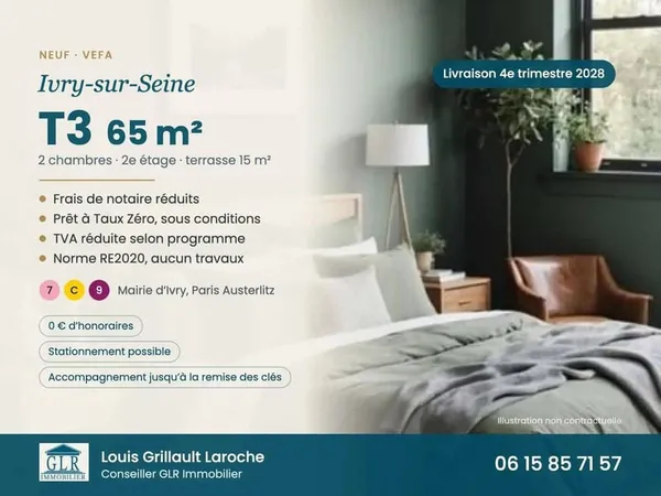 Appartement 3 pièces 65 m²