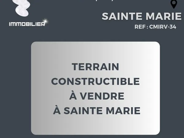 Terrain 871 m² Sainte-Marie