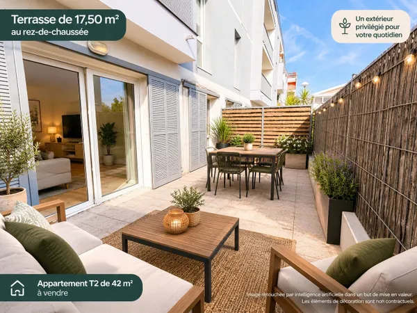 Appartement 2 pièces avec grande terrasse Mérignac