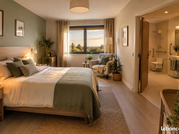 Colocation seniors - 7 grandes chambres avec salle d'eau privée