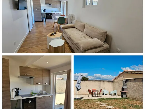 Studio meuble avec cour privative