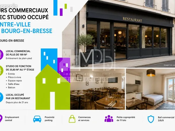 Murs commerciaux 199 m² Bourg-en-Bresse