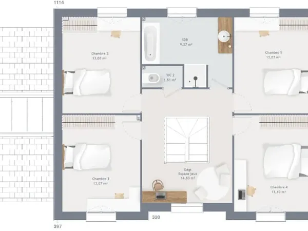 Maison neuve 8 pièces 155 m²