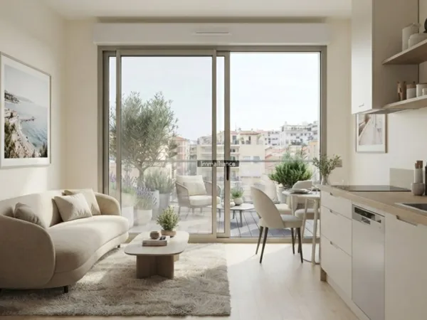 T3 traversant avec 47 m² de terrasses  Nice, accès tramway immédiat
