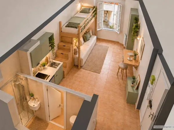 Appartement 1 pièce 12 m²
