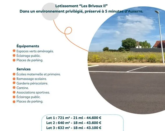 Terrains bornés et viabilisés à Vallan