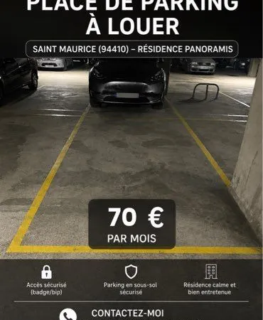 Place de parking à louer - Saint-Maurice (94410) - Résidence Panoramis