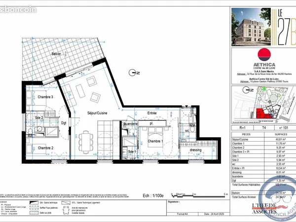 Appartement 5 pièces 103 m²