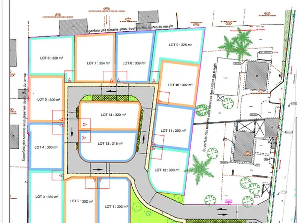 Terrain 320 m²