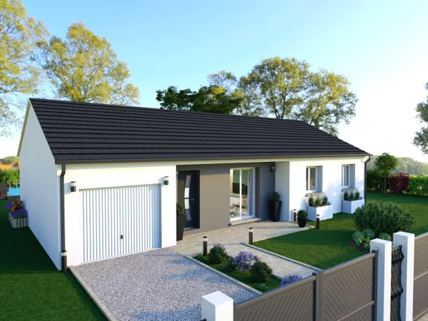 Terrain + maison 90 m²