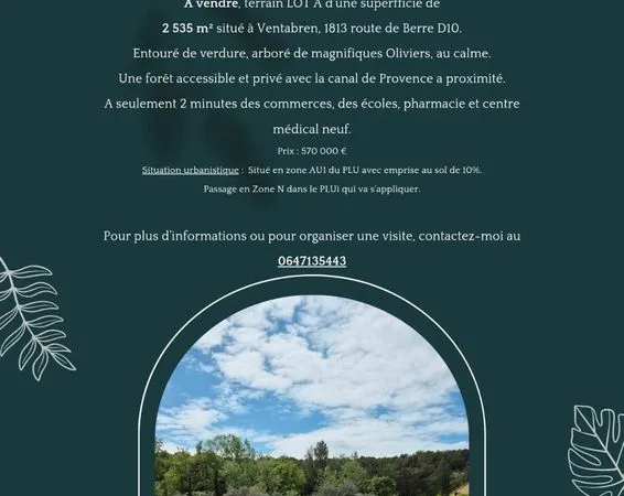 Terrain à vendre