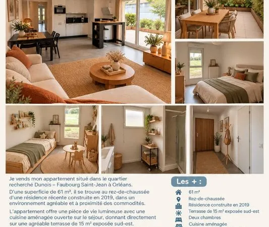 Appartement T3, 61 m2