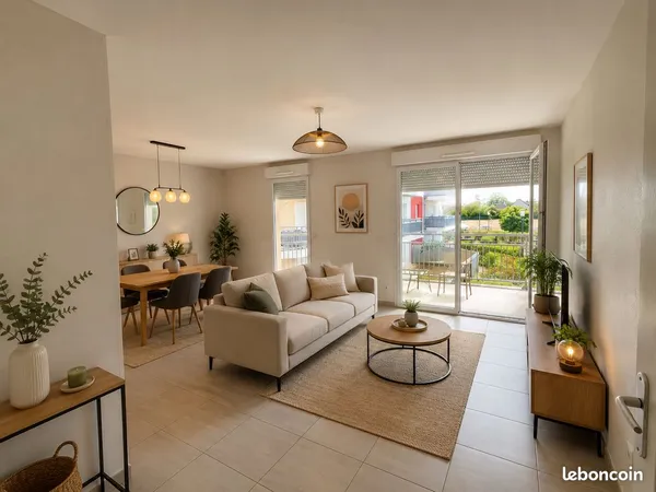 T3 lumineux 70 m² - balcon - cave - grand garage - DPE-B