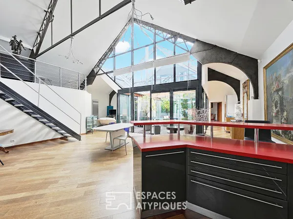 L'esprit Eiffel au coeur d'un loft près des bords de Seine
