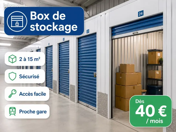 Box de stockage de 2 à 15 m² - à partir de 40 /mois