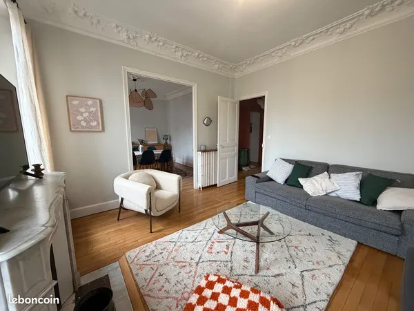 Appartement meublé - 77m2 - Nancy, quartier Sainte Marie - 3 pièces