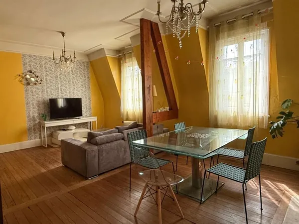 ROUEN GARE - Grand duplex meublé 5 chambres - Parking - env. 150 m² au sol