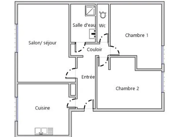 Location appartement T3 lumineux traversant