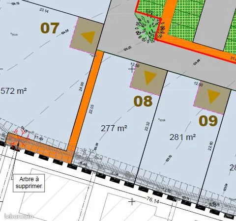 Terrain 277 m² Trelivan