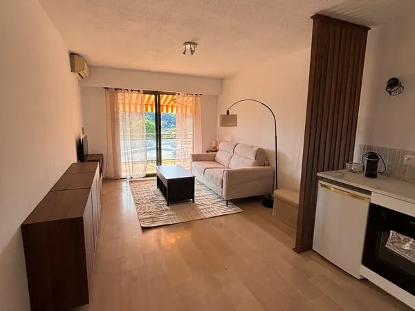 Studio meublé rénové 26 m² - Terrasse plein sud, piscine, parking, cave - 920 CC ( charges copro, fi