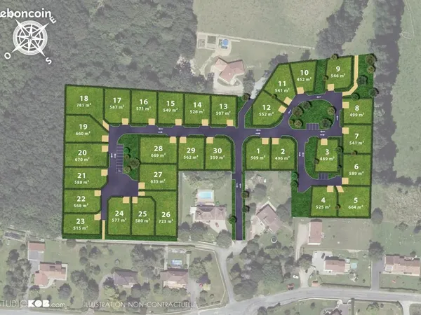 Terrain 723 m² Feytiat