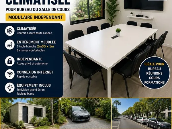 Salle climatisé indépendant pour bureau ou salle de cours à La Saline Les Bains