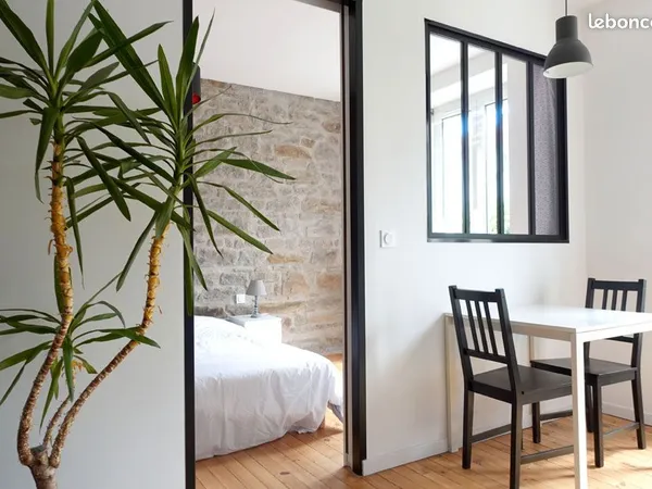 Deux-pièces Cosy entièrement rénové - Lumineux & pierres apparentes