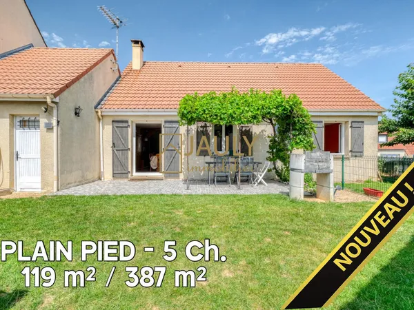 Pavillon PLAIN PIED + étage - 5 Ch. 119 m²/387m²