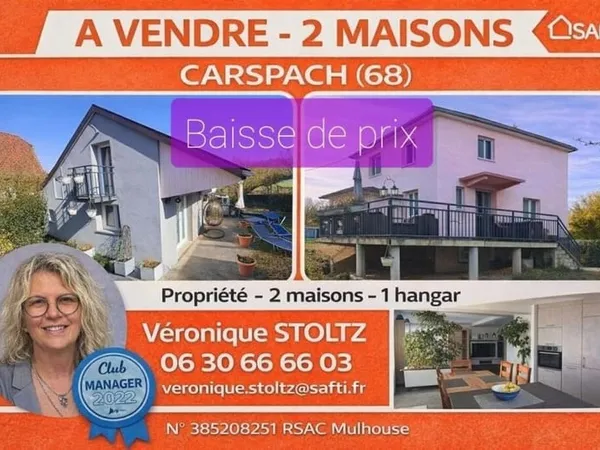 Maisons rénovées avec un bâtiment à CARSPACH