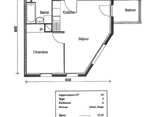 T2 de 37 m² avec balcon+parking - Calme en plein centre à 150 m de l'Horloge