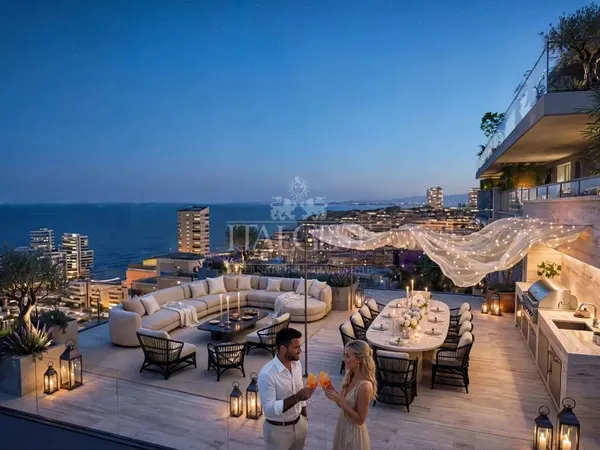 Attique D'Exception Aux Portes Du Carré D'Or De Monaco • Vue Mer Panoramique • Livraison Fin 2029