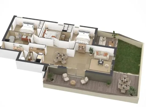 Appartement 4 pièces 98 m²