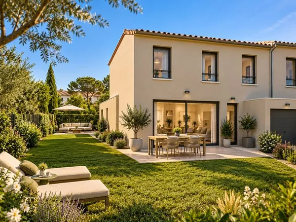 UNE MAISON NEUVE T5 de 4 chambres AVEC GRAND JARDIN ET GARAGE, AU CALME ET PROCHE DE TOUT