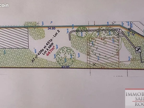 Terrain 447 m² Saint-Fargeau-Ponthierry