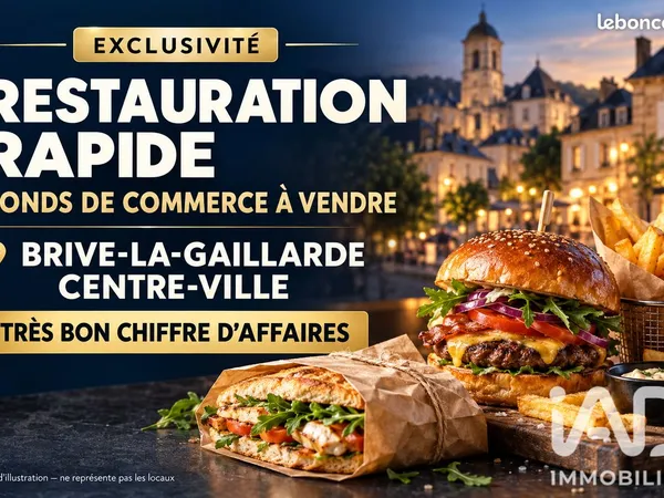 Restauration, restauration rapide 55 m² Brive-la-Gaillarde